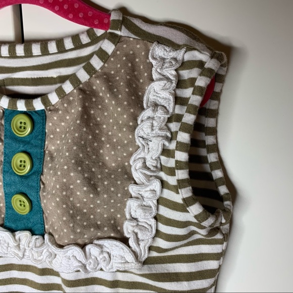 Girl’s Persnickety Striped & Ruffled Tank Top - Picture 3 of 10